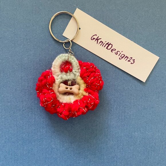 Keychain Charm, Little Dog Keychain, Handmade Bag Charm - Picture 2 of 5